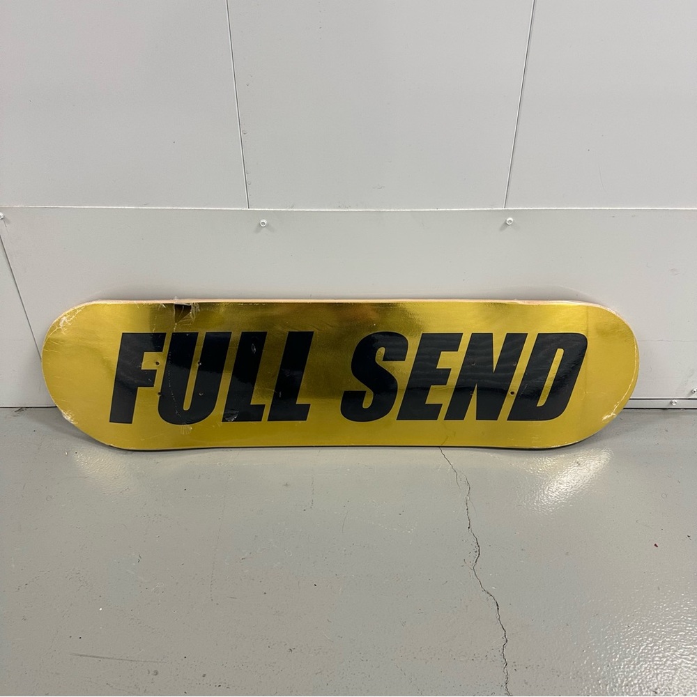 Full Send Nelk Boys Gold Foil Metallic Skateboard Skate Deck